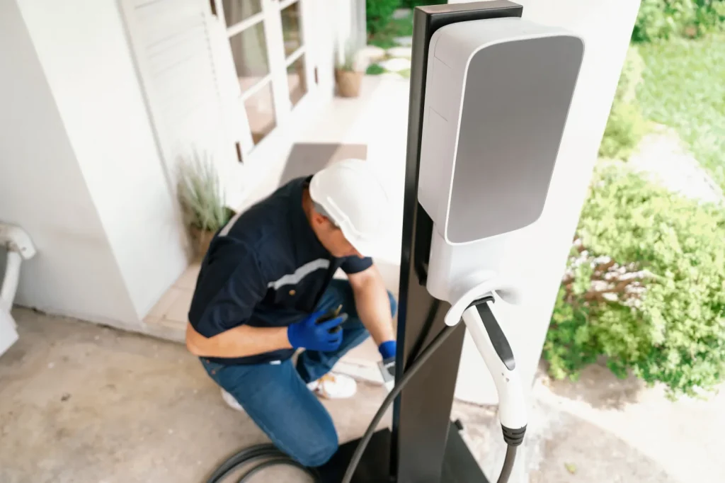 Installation d'une borne de recharge